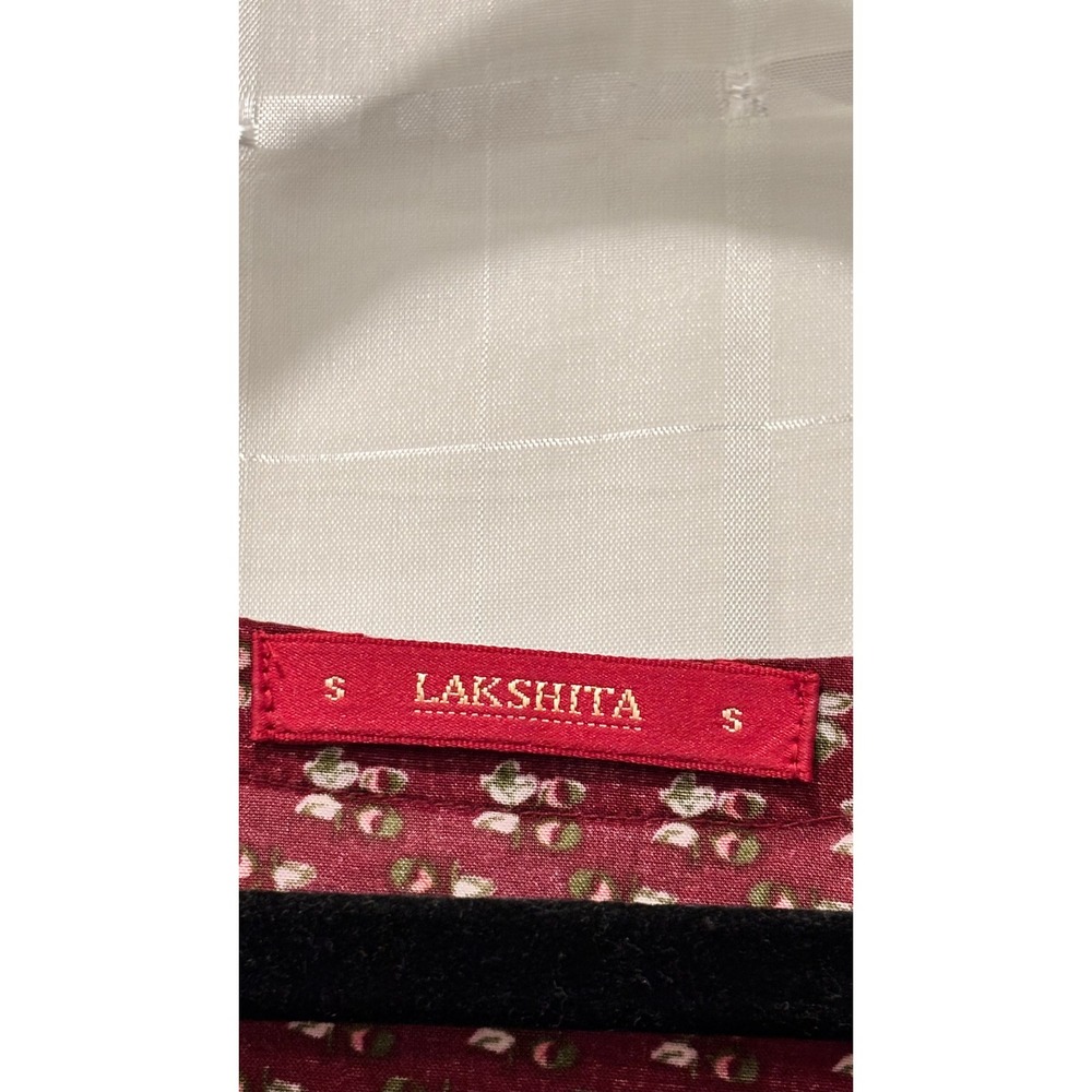 Lakshita Womens Maroon Embroidered Rayon Anarkali Maxi Dress Size S Burgundy - Picture 6 of 9